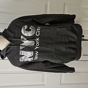 NYC gray hoodie size medium.  Made in the USA by knight. Good used condition.